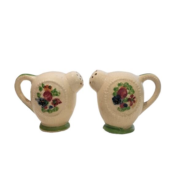 Unbranded Other - Floral Teapot Tilt Top Jug Pitcher Salt and Pepper Shakers Made in Japan Vintage